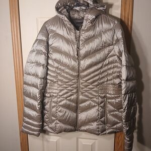 Lane Bryant Metallic Puffer Jacket Plus Size Women's Soze 18/20